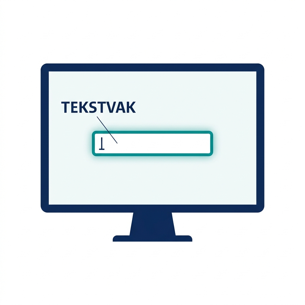 Schermafbeelding bij stap 1 van Toetsenbord gebruiken: Klik in een tekstvak of typveld op het scherm.