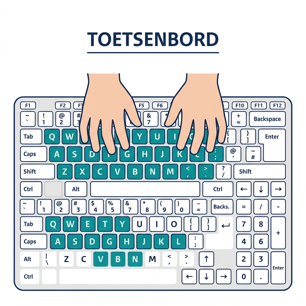 Schermafbeelding bij stap 2 van Toetsenbord gebruiken: Typ uw naam met de letters op het toetsenbord.